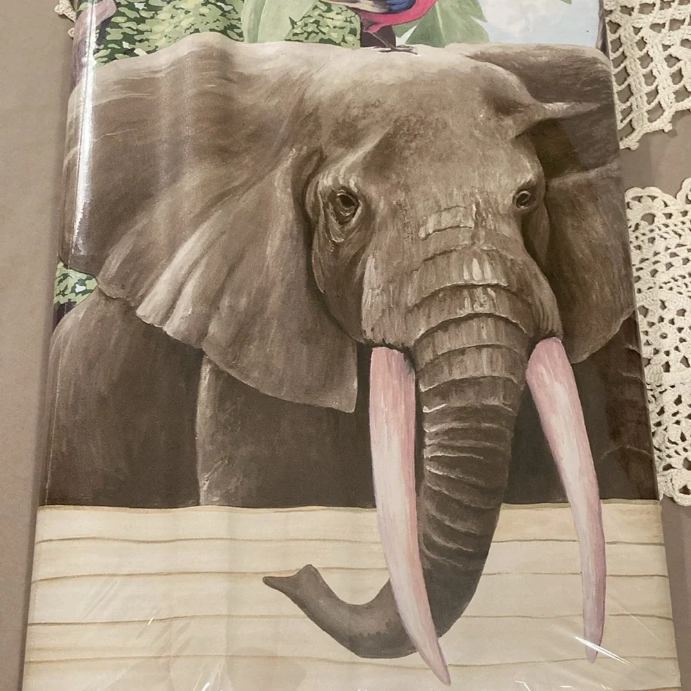 Zoo Animals Wall Border With Giraffes Elephants Zebras Parrots